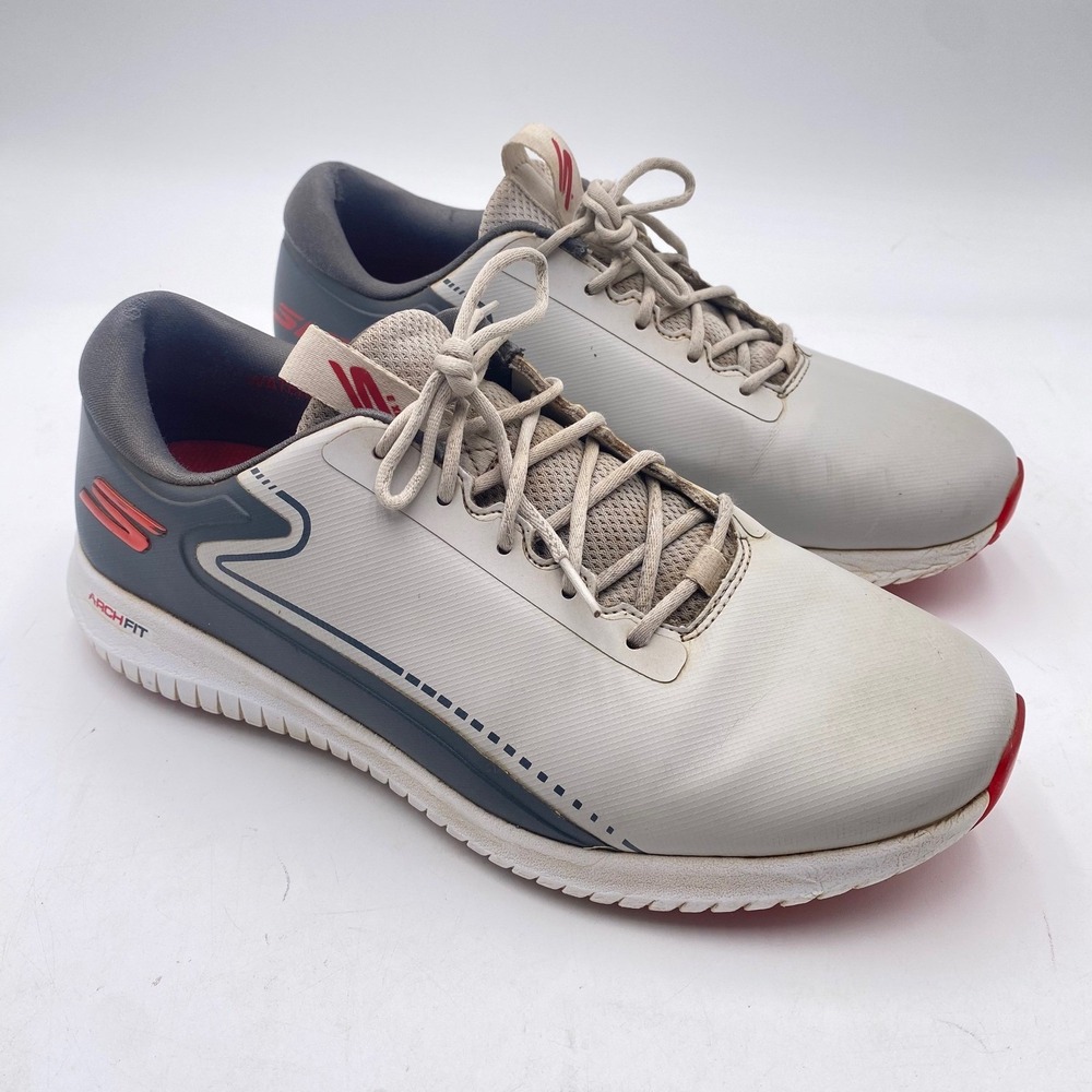 Skechers GO GOLF Arch Fit Front Nine Shoes Mens 9.5 Extra Wide Grey Red 214080WW